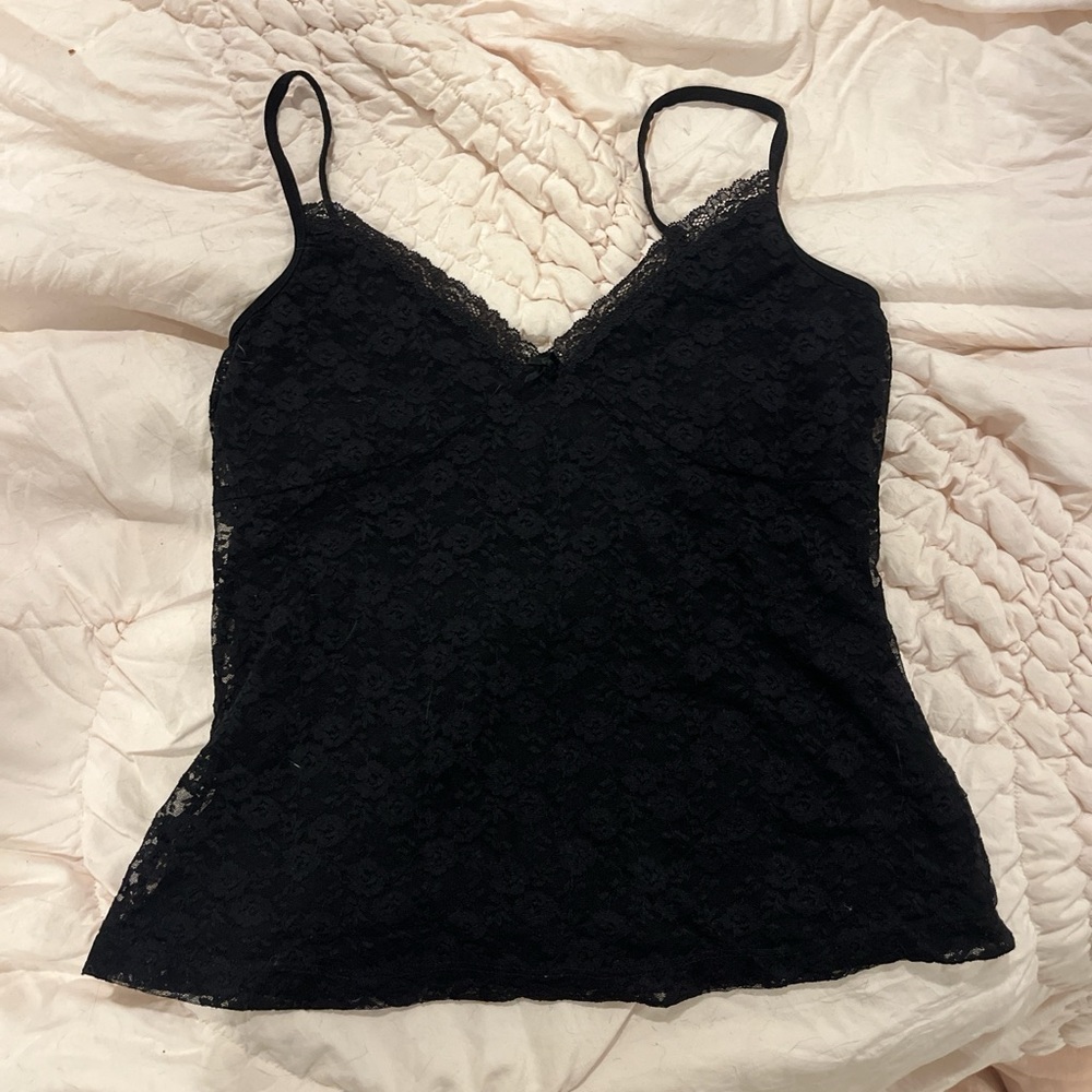 Brandy Melville Black Lace Tank Top